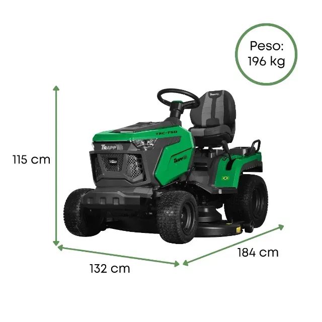 Trator Cortador Grama Gasolina Trapp Trc-750 546cc Dirigível - Foto 5