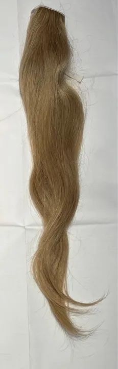 Aplique rabo natural humano liso loiro 65cm - Foto 2