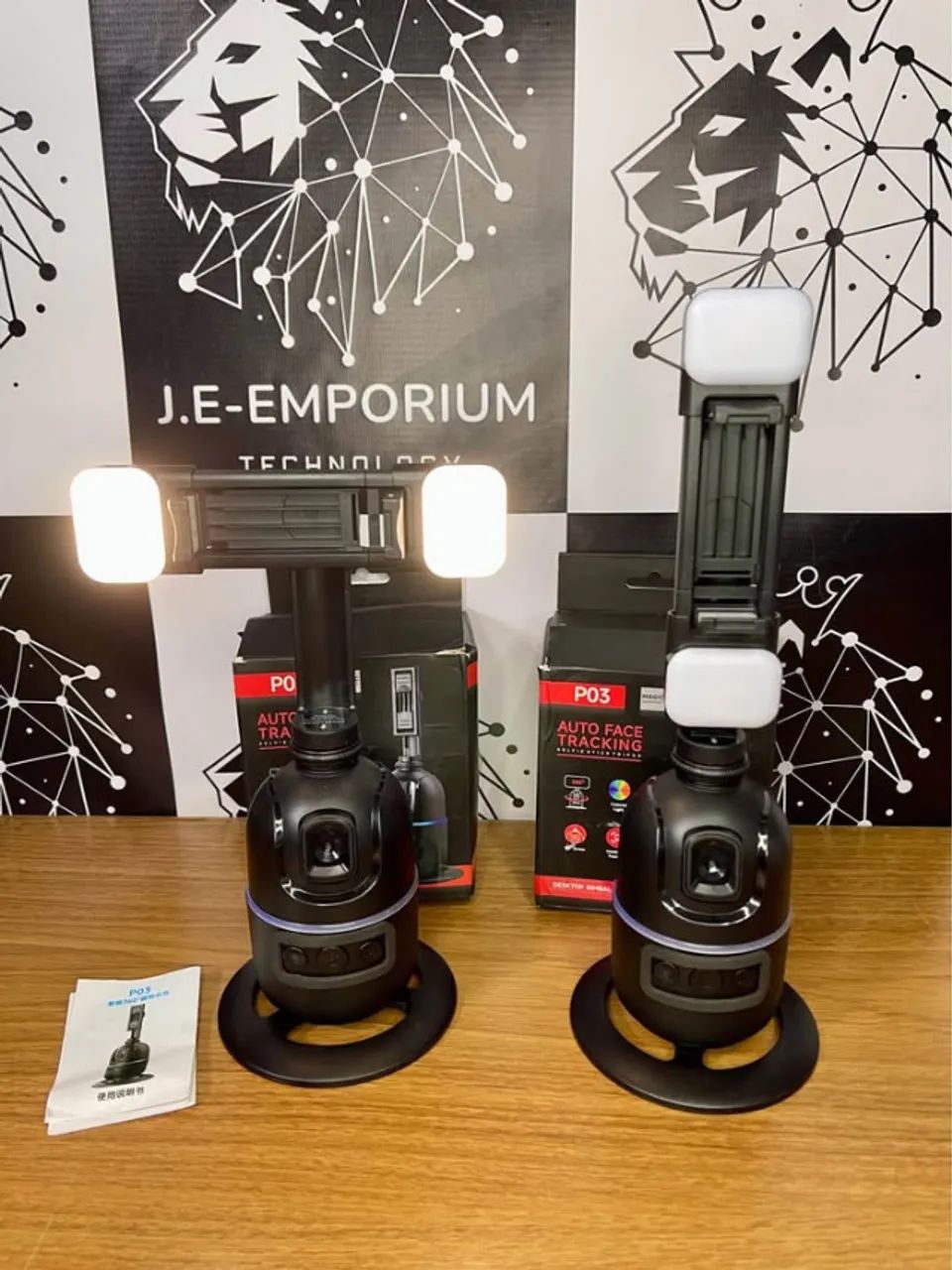 ? Suporte de Celular com Rastreamento Facial Automático 360° - Modelo P03