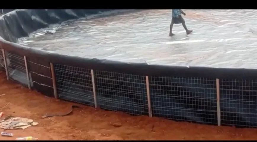 Tanque Redondo Elevado Geomembrana Pead Preta 25 Mil Litros - Foto 4