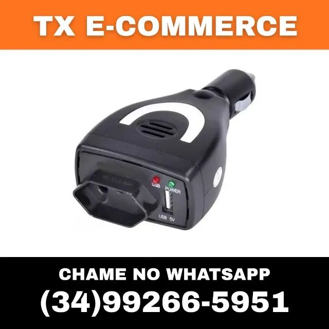 Inversor Veicular de Energia 12v para 110v 75w