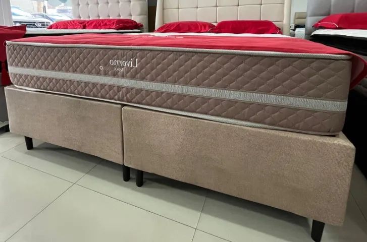 Colchão Herval Livorno maxspring + Base box Queen 158x198x68 - Select Colchões - Foto 3