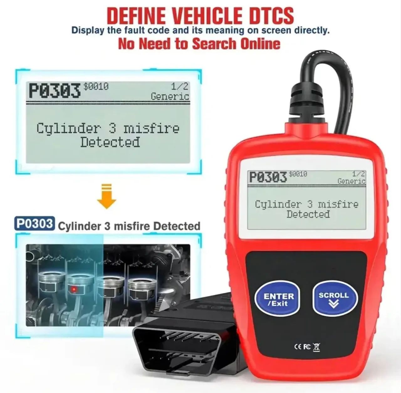 SCANNER AUTOMOTIVO KONNWEI KW806 OBD2 - Foto 2