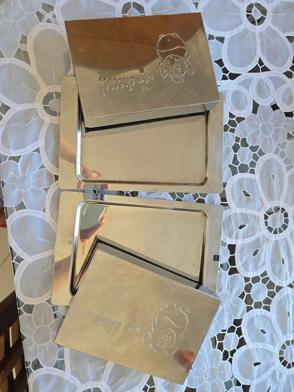Porta presunto e queijo de inox marca empório Riva usados - Foto 2