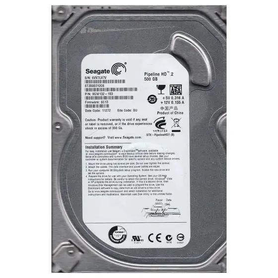 HD Desktop 3,5" Seagate Pipeline SATA2 500GB - ST3500414CS-CH