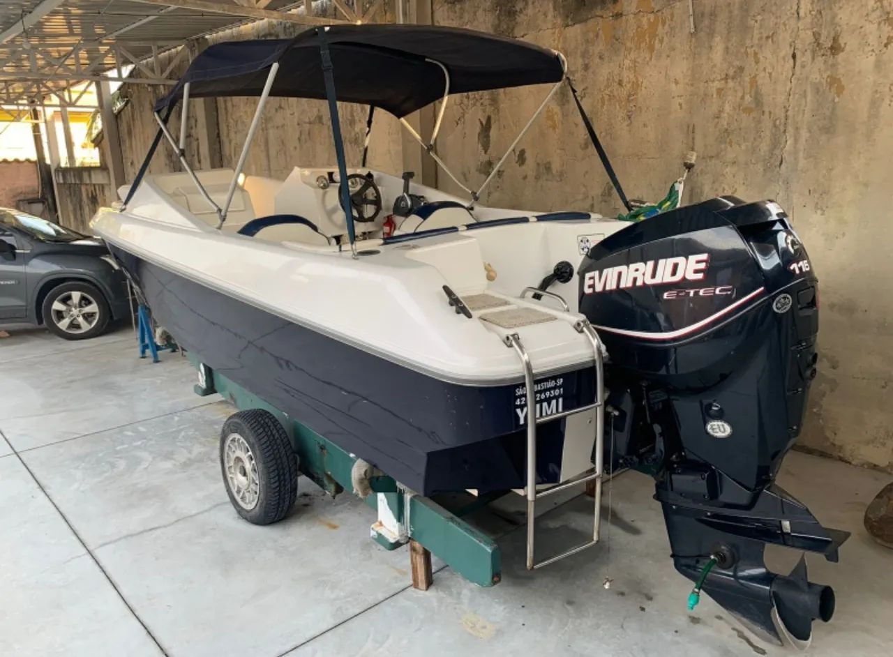 Lancha com motor Evinrude - Ótimo estado! - Foto 4