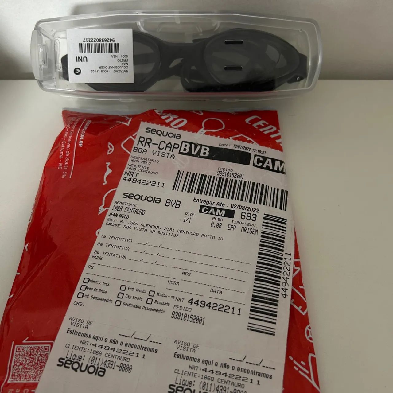 Óculos e toca de natação  - Foto 3