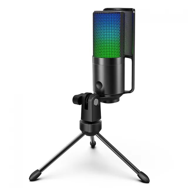 Microfone Gamer Fifine K669-PRO 2, RGB, USB, Black - Foto 2