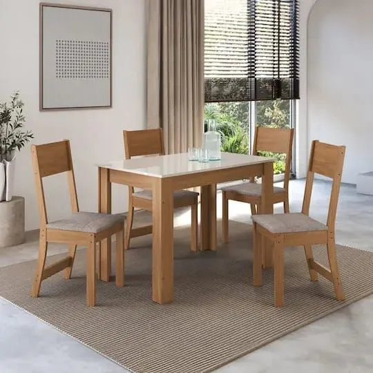 CONJUNTO MESA ATLANTA C/ 4 CADEIRAS EM PROMOÇÃO!