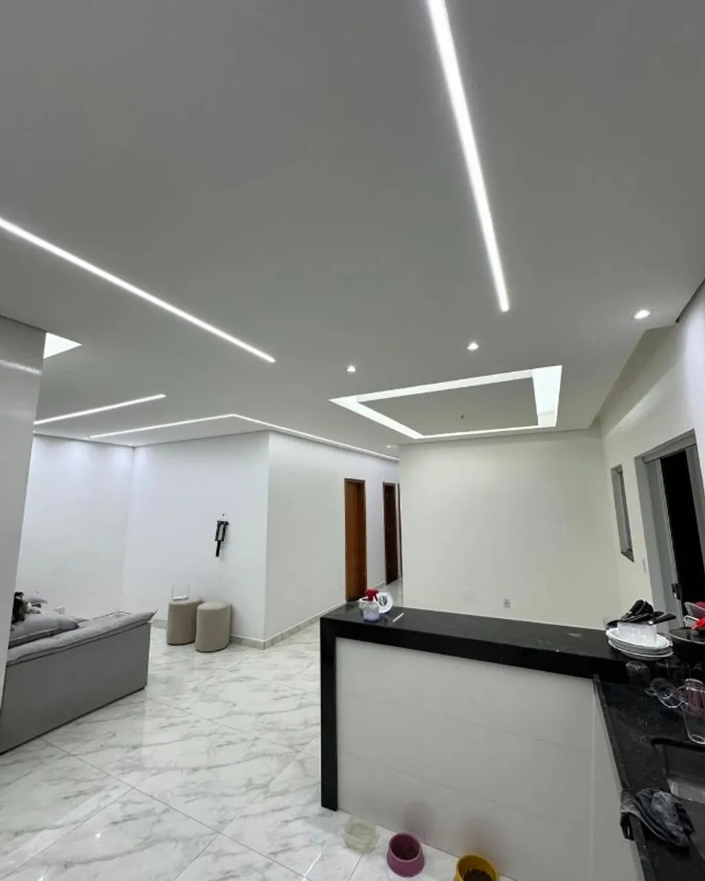 Perfil de LED Embutir e Sobrepor Teto Gesso Parede e Madeira - Foto 6