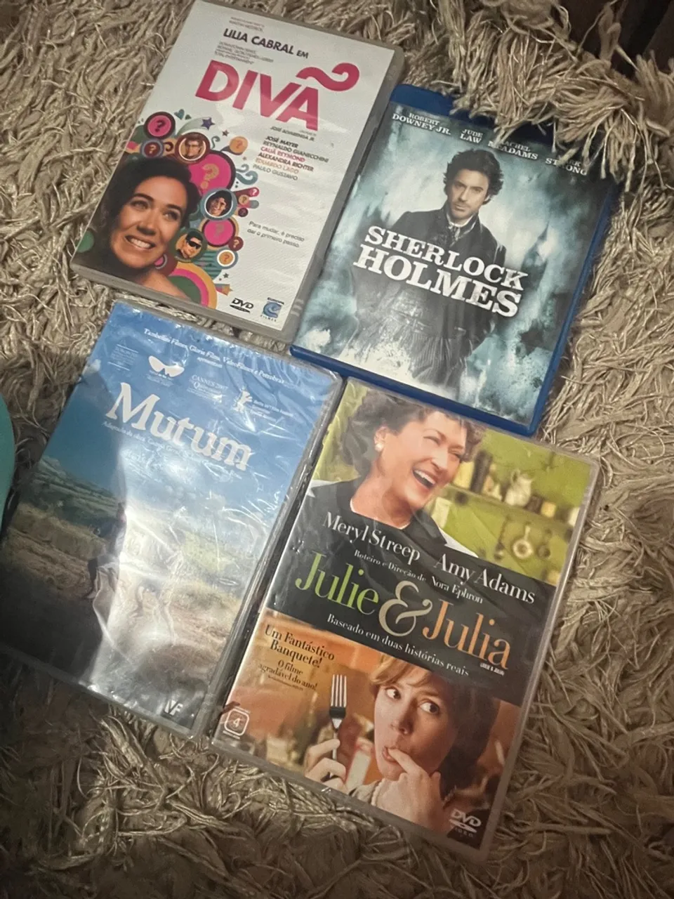 Coleção de Filmes em DVD: Diva, Mutum, Sherlock Holmes e Julie & Julia