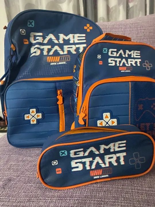 Kit Mochila Infantil Menino Game Start