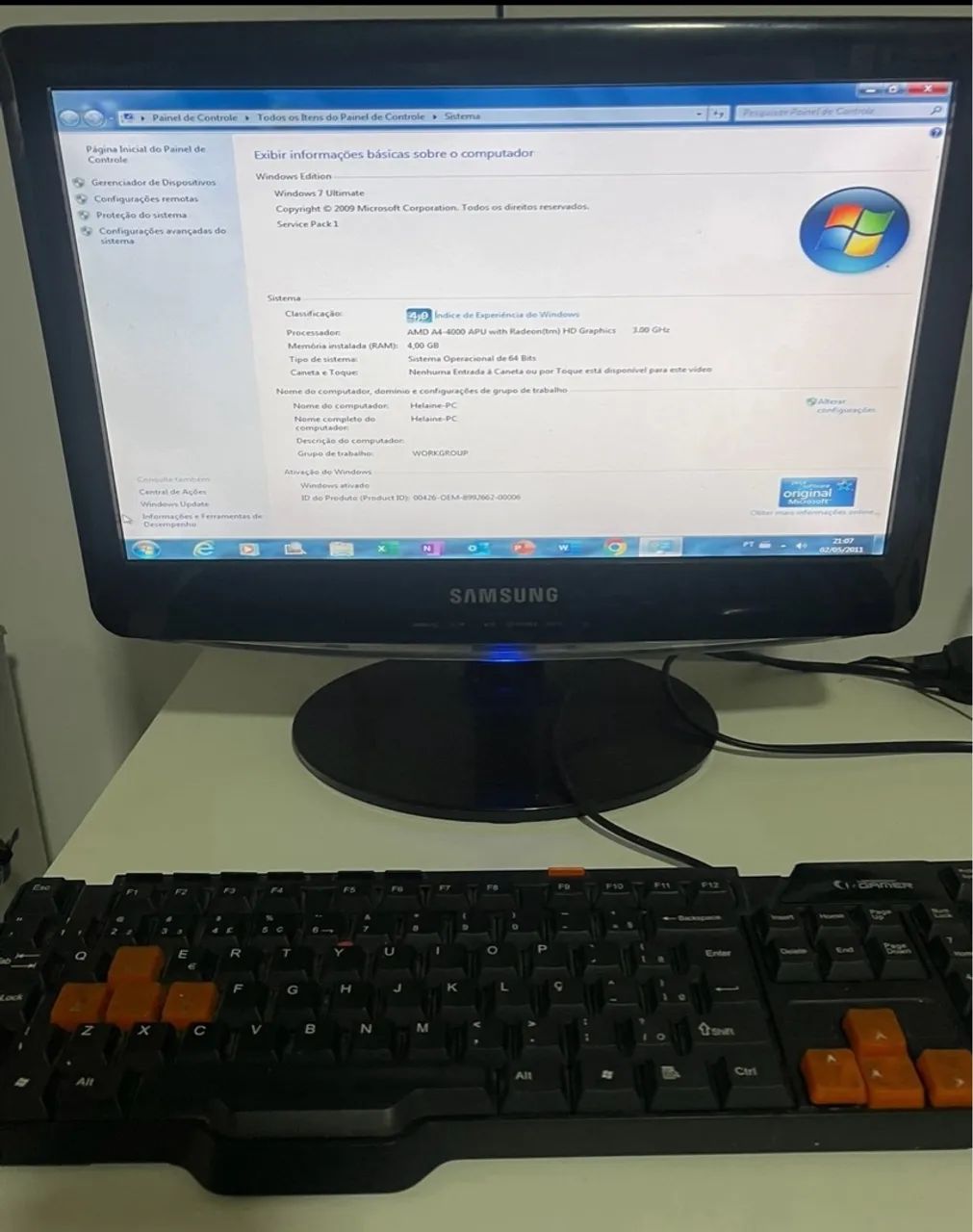 Monitor mais processador  