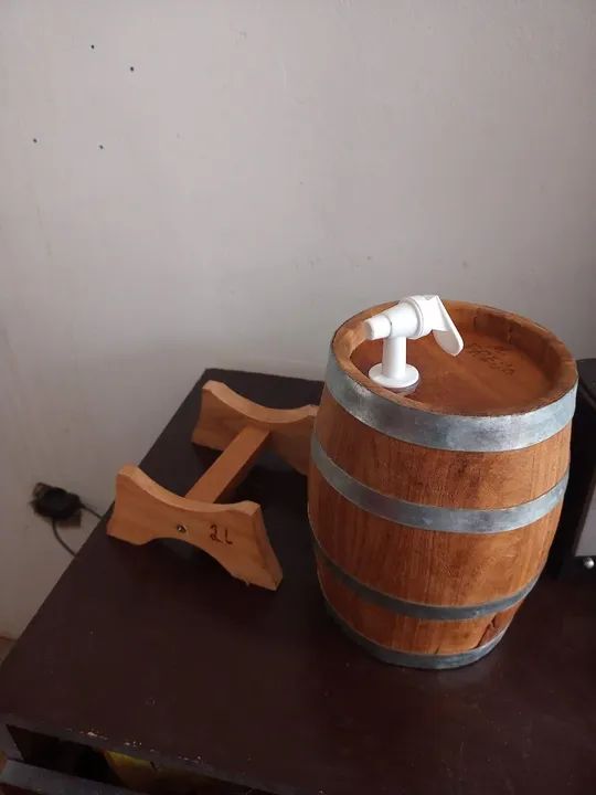 Barril de madeira decorativo - Foto 5