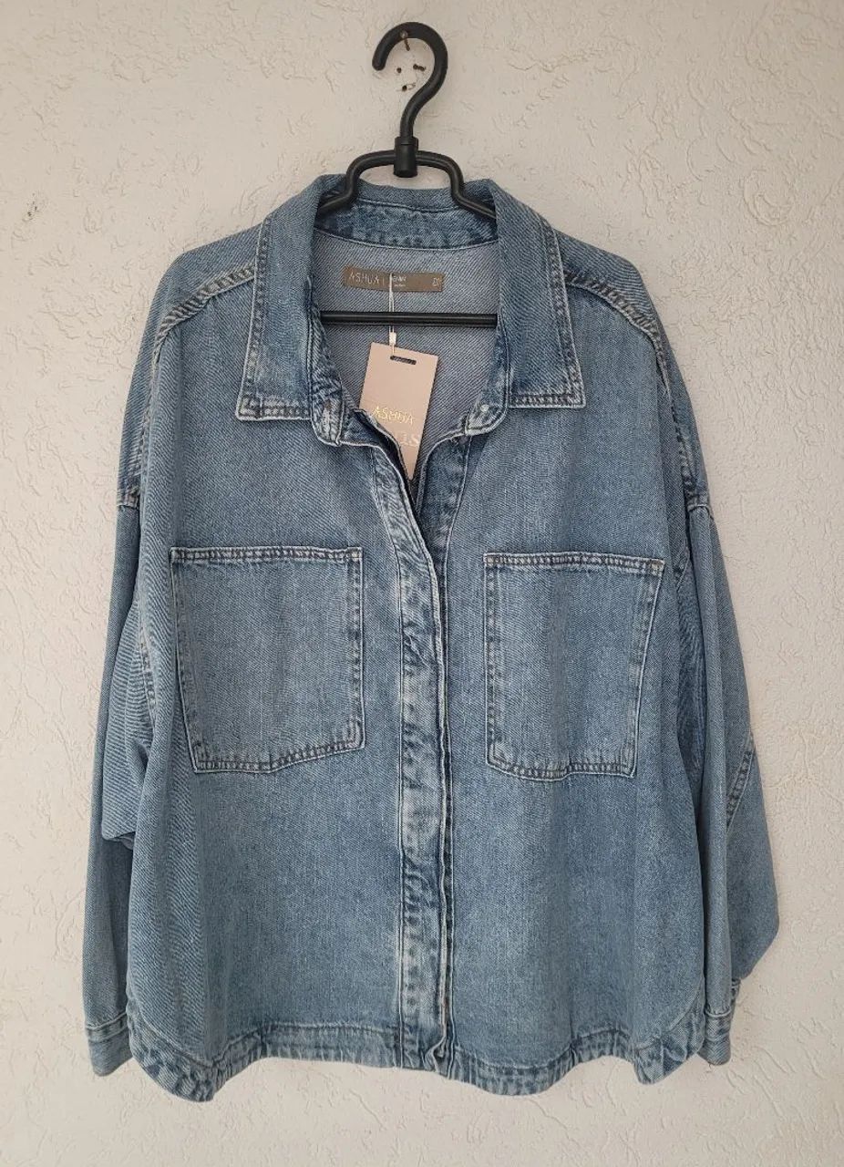 Jaqueta jeans curve plus size G2 
