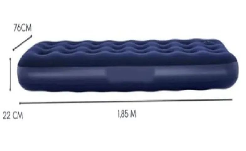Colchão Inflável Solteiro De Ar + Bomba Manual Ar - Foto 3