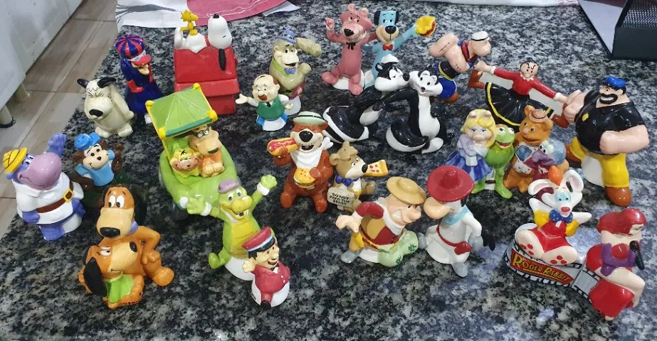 Coleção Westland Cerâmica Original Salt & Pepper Hanna Barbera, Disney e Looney Tunes etc