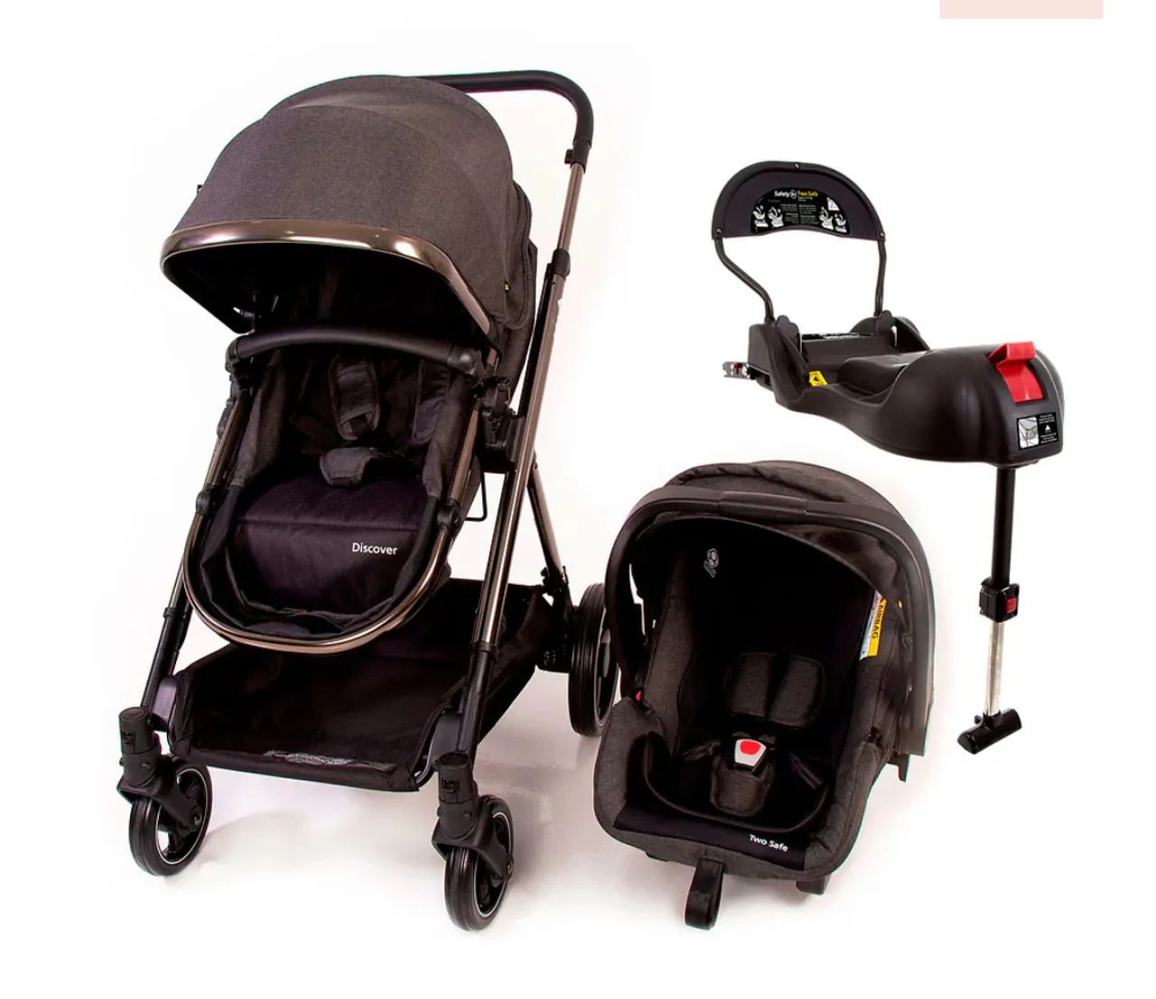 Carrinho de Bebê - Travel System Discover Trio Isofix Safety 1St - Preto