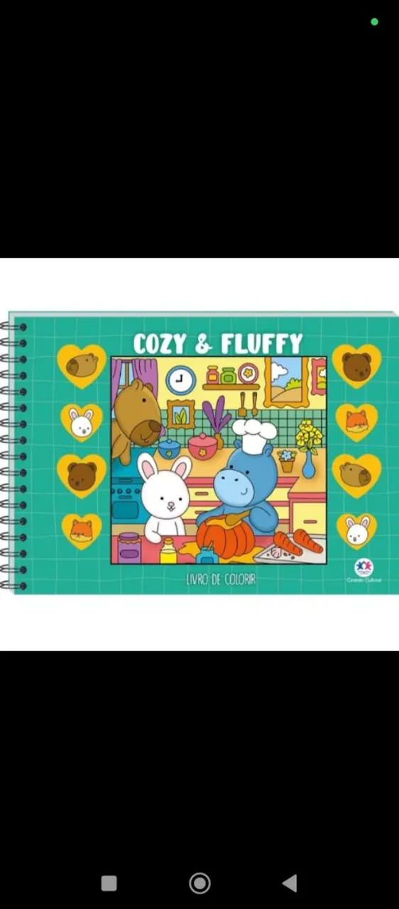 Livro - Cozy and Fluffy Green - Livro de colorir