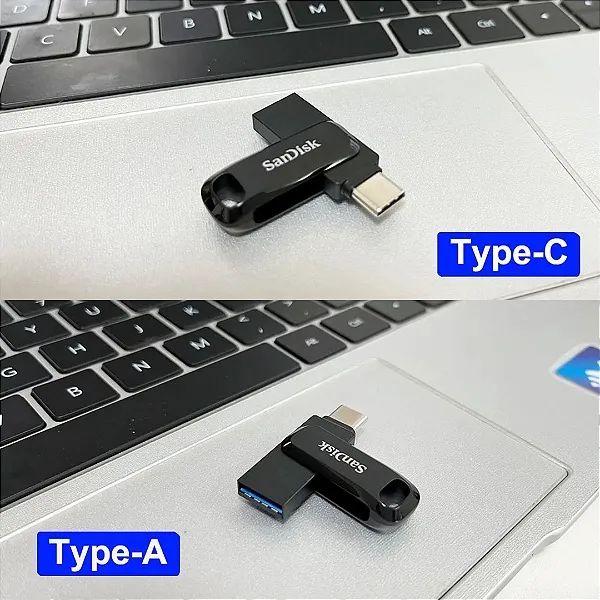 PenDrive 128GB Dual Interface Type-C e USB 3.1 - Sandisk Ultra Dual Drive Go - Foto 4