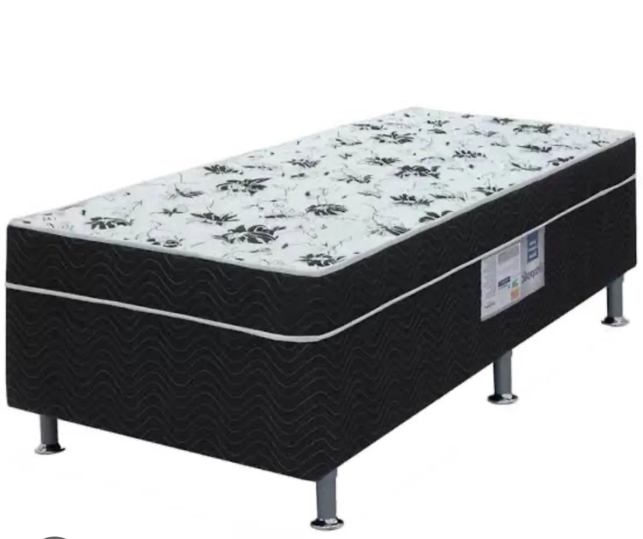 Cama Box Baú solteiro com colchão 