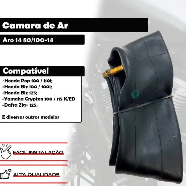Camara De Ar Aro 14 Pop 100 - Biz 100 125 - Crypton 100 115 - Foto 2