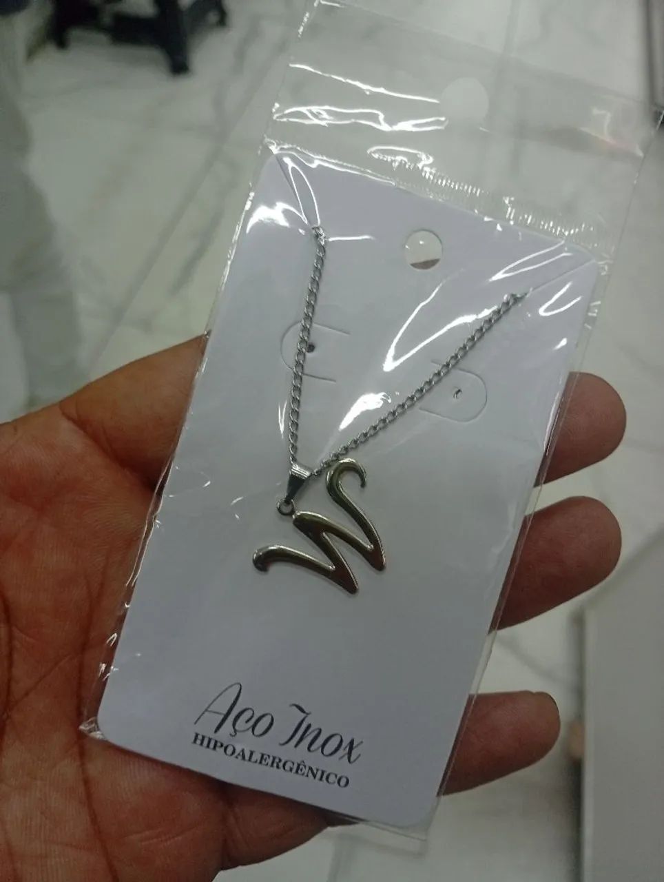 Colares de Letras Aço Inox - Hipoalergênico - Foto 2
