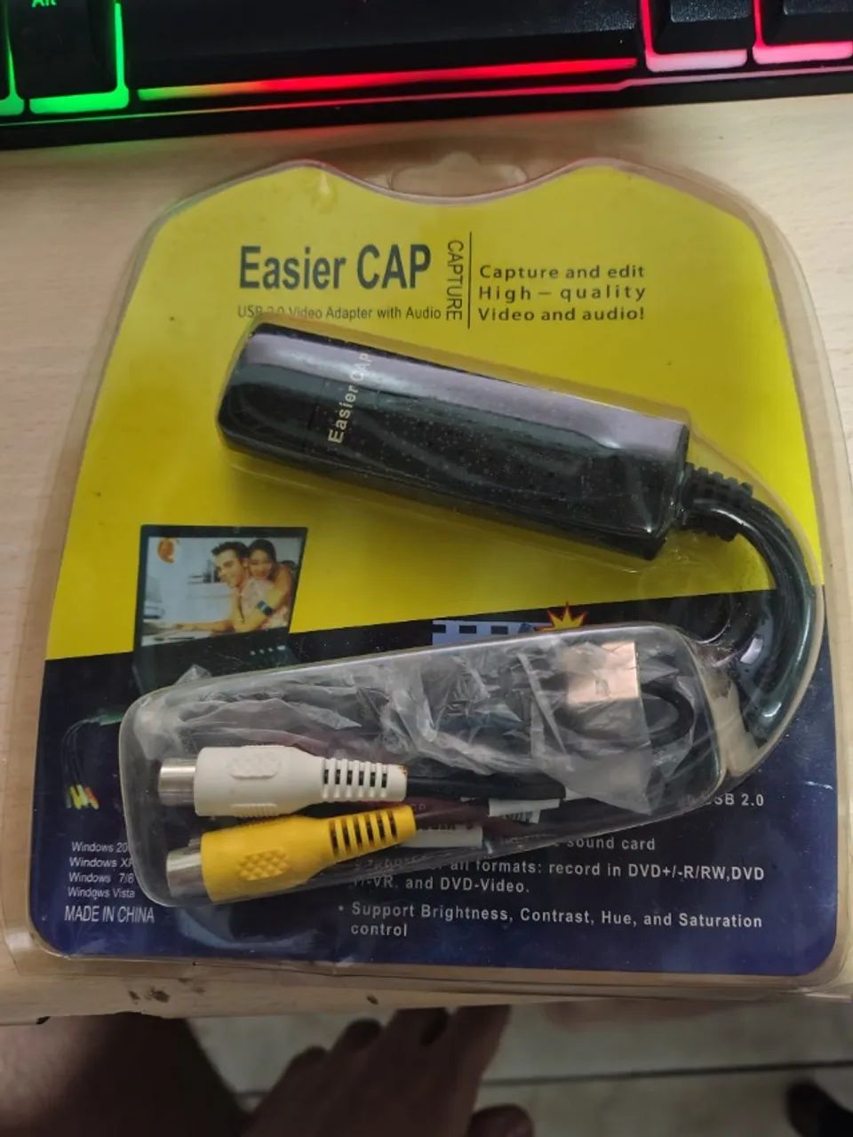 EASIER CAP Placa De Captura De Video Usb Para Vhs Dvd Xbox Ps2 Rca Dc60