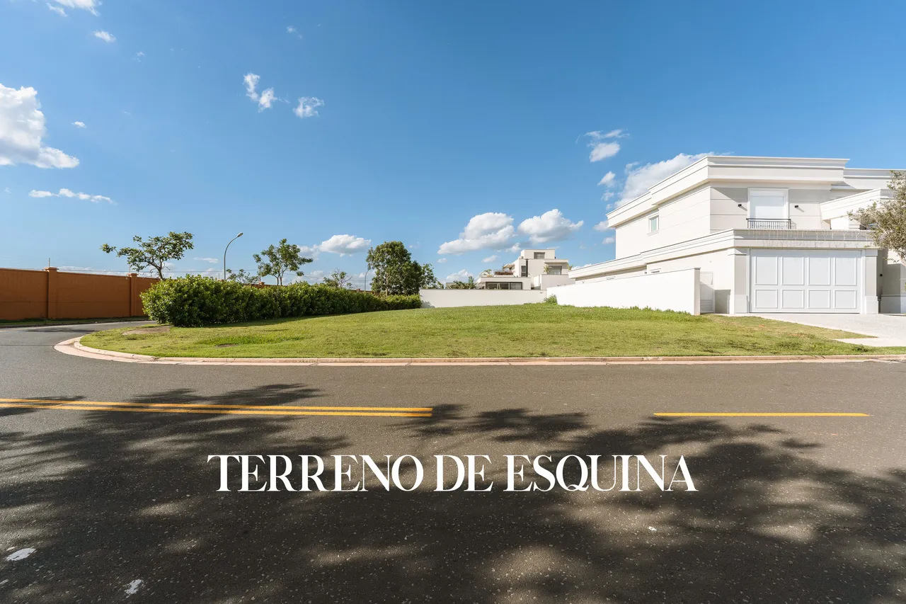 Lote de terreno de esquina à venda em condomínio fechado Alphaville Dom Pedro 2, em Campin