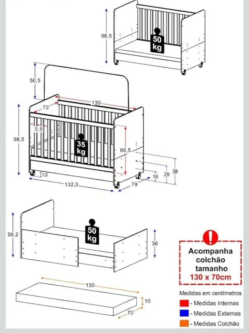 Berço + colchão ortobom - Foto 4