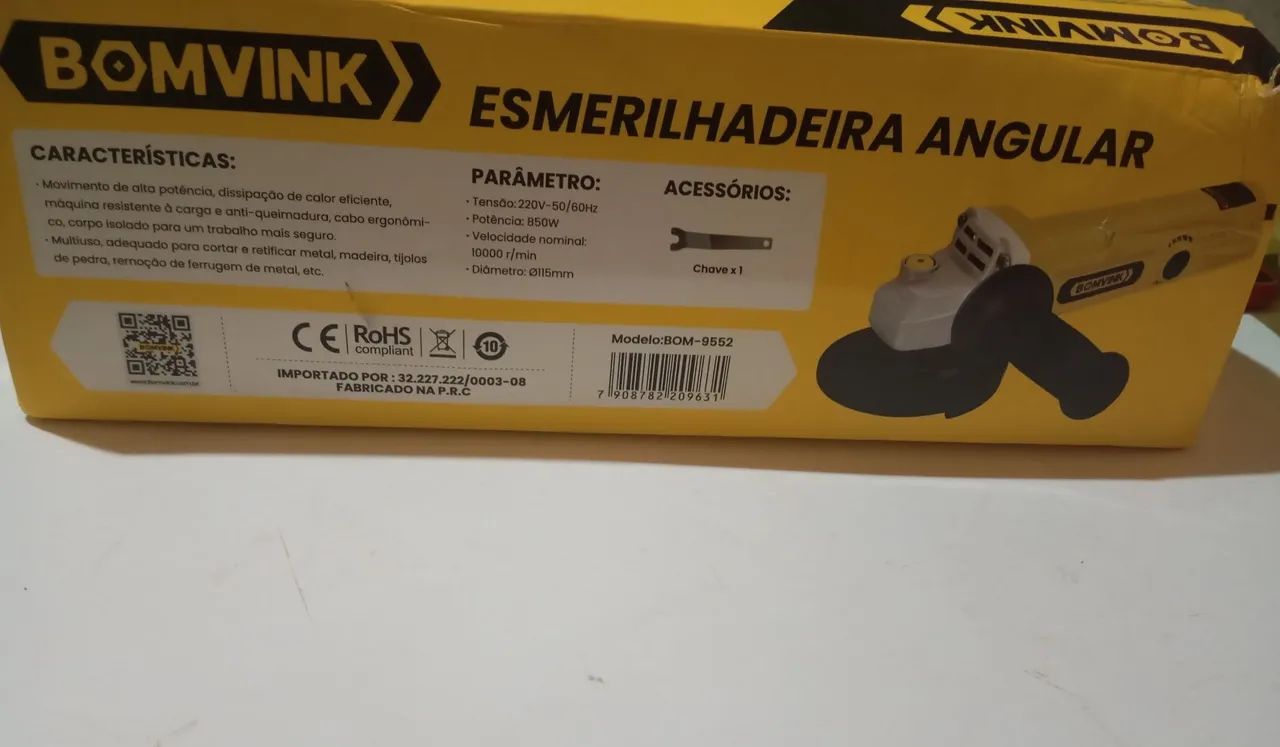 Esmerilhadeira Angular/ 850w 220v - Foto 2