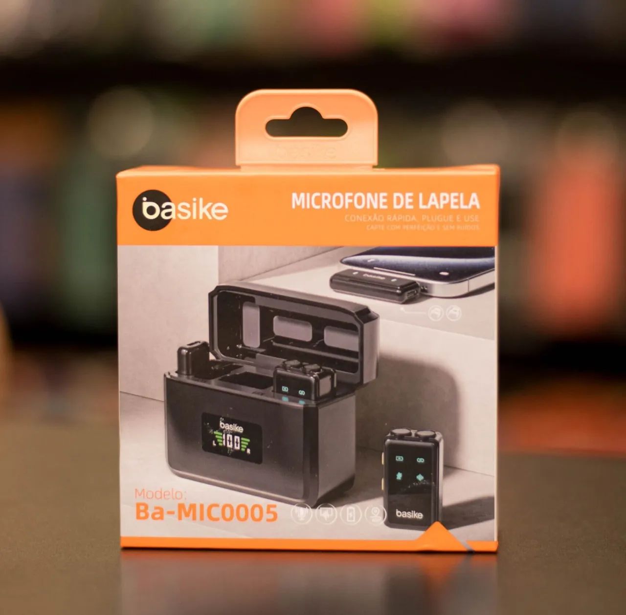 Microfone de Lapela sem fio Basike Ba-MIC0005 - Novo