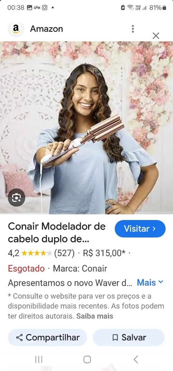 Chapinha para ondular cabelos Conair 110V - Foto 5