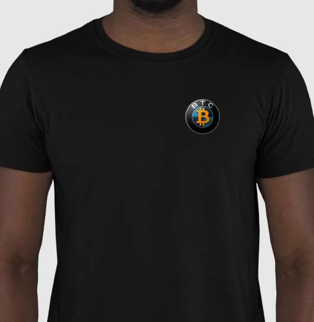 Camiseta Bitcoin BTC cripto estampa estilo BMW - Foto 3