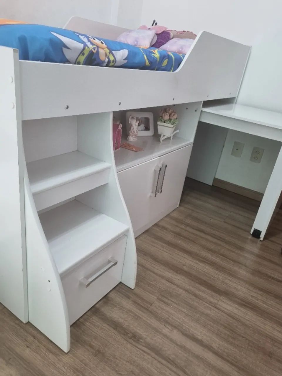 Caminha infantil com escrivaninha armário e colchão  - Foto 3