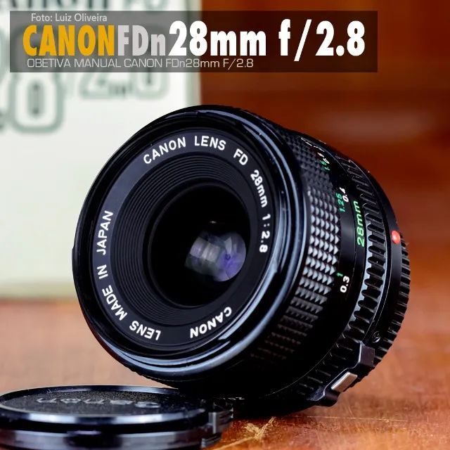 Objetiva Manual Canon FDn 28mm f/2.8 Na caixa + filtro Canon CCB12(80B). - Foto 4