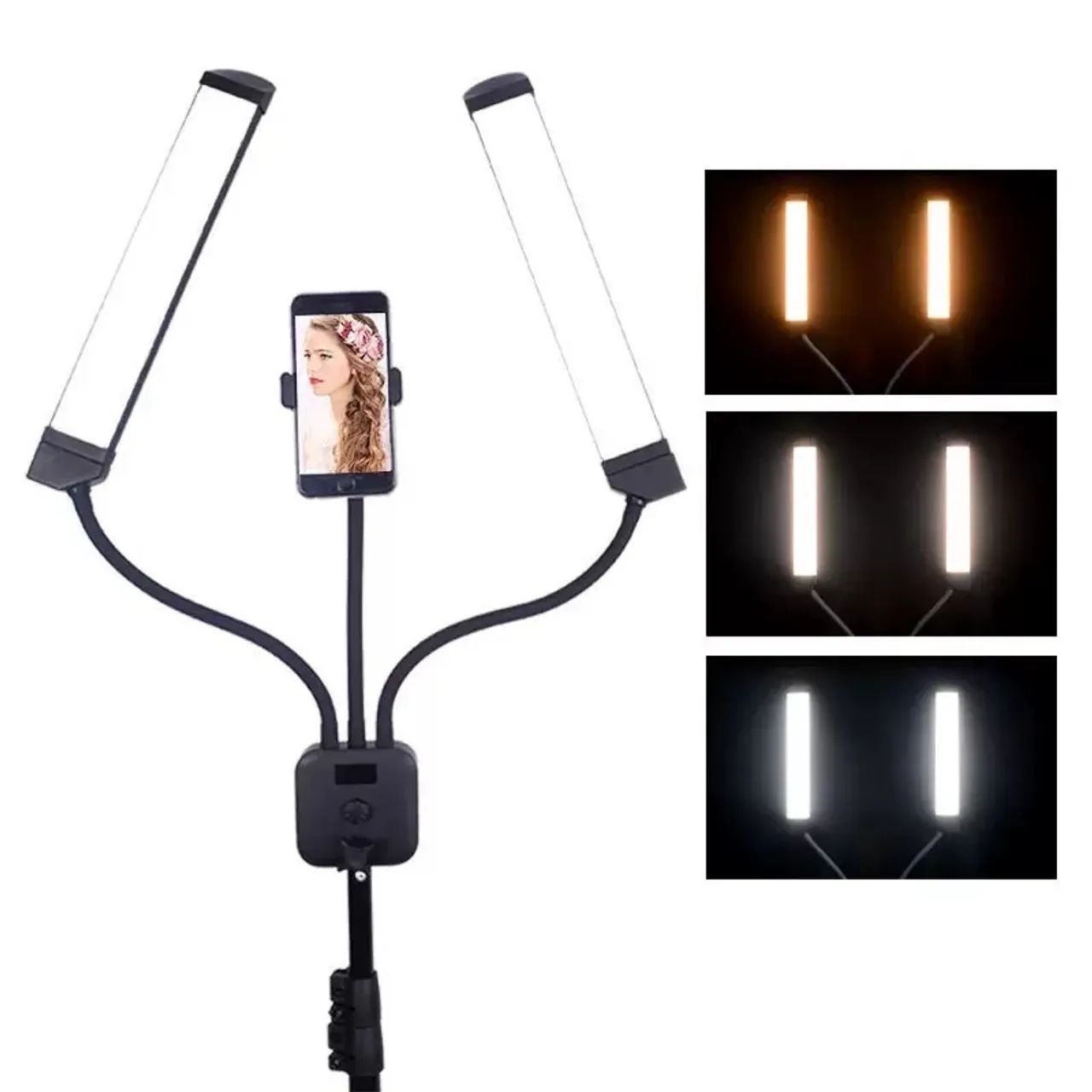 Ring Light Led Com Braços Duplos+Tripe 2.1 Metros  - Foto 3