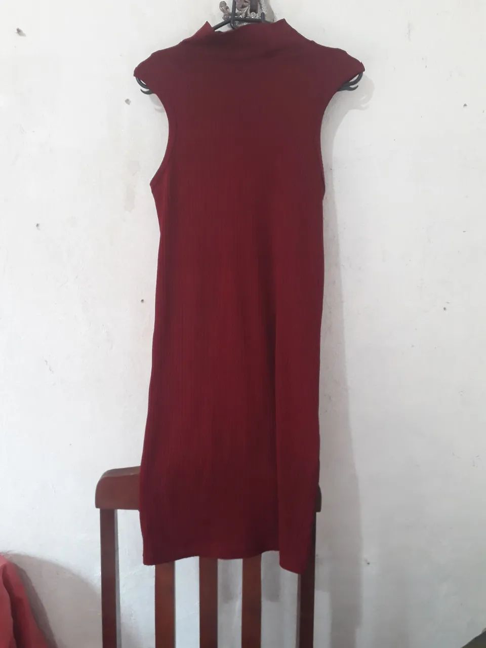 Vestido canelado tam p ao g