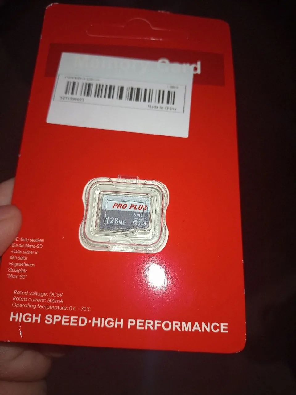 Micro SD 128 MB pro plus importado 