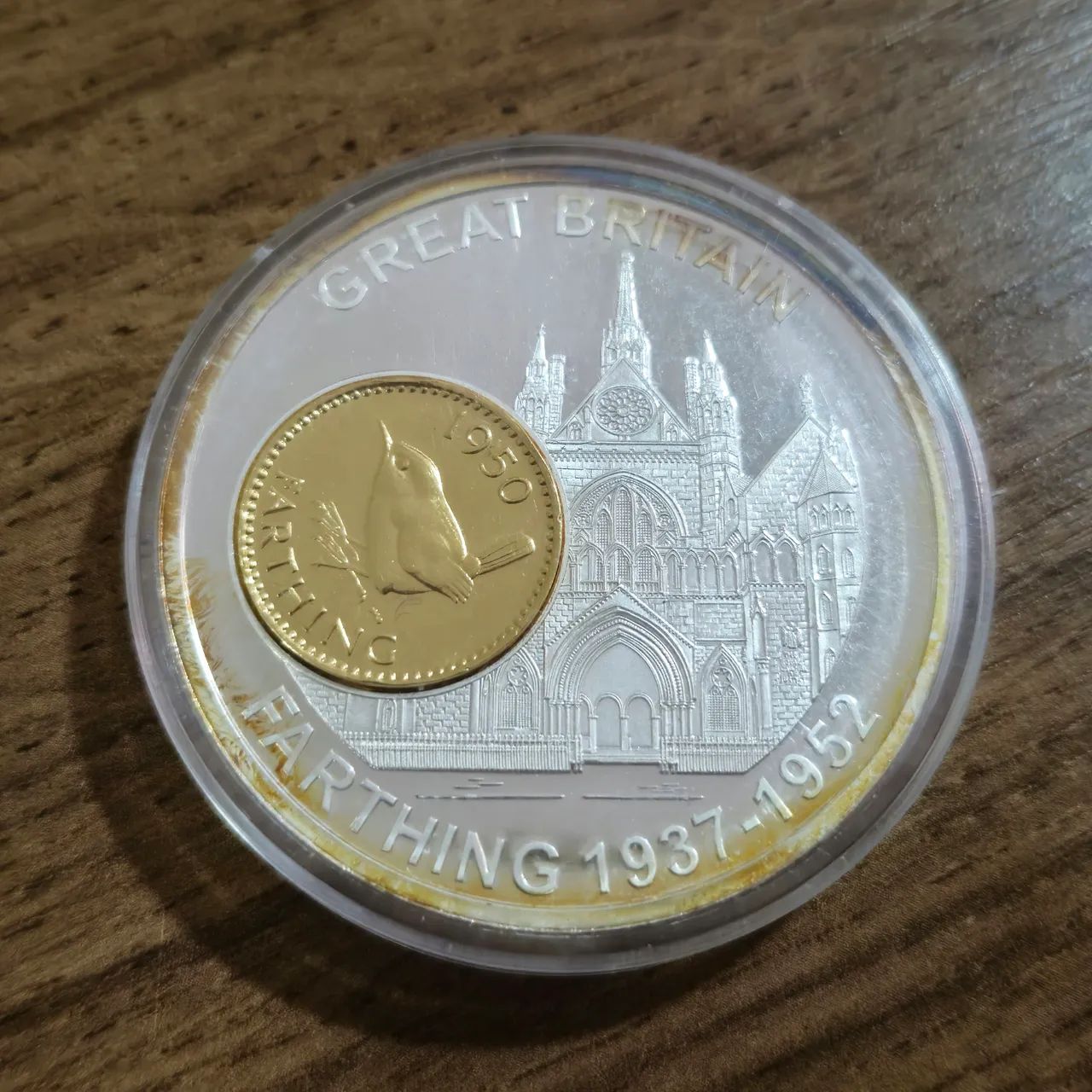 Moeda da Inglaterra 1939 KGVI Farthing 2006 - Foto 3