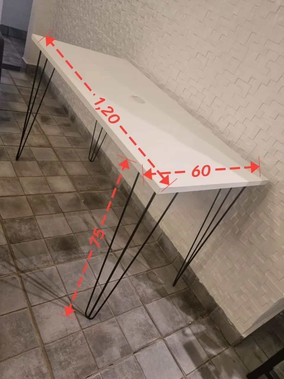 Mesa de Trabalho Estudo Escritório 1,20x60 - Foto 2