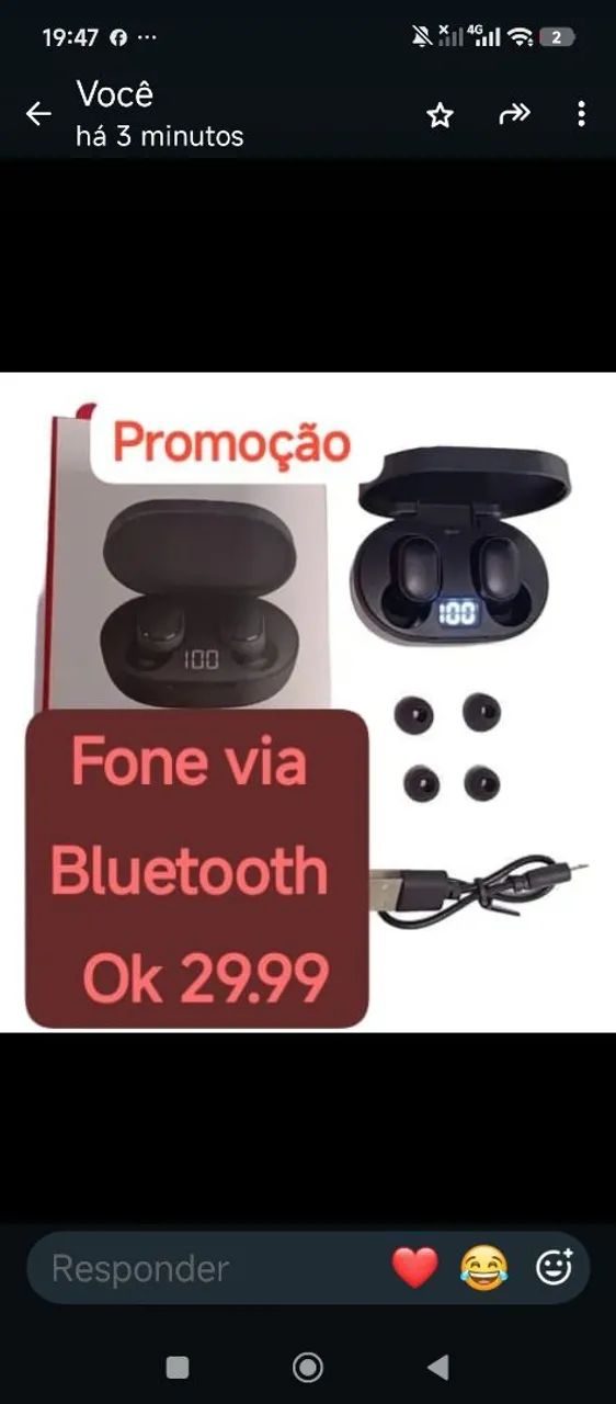 Fone top via bluetooth digital - Foto 2