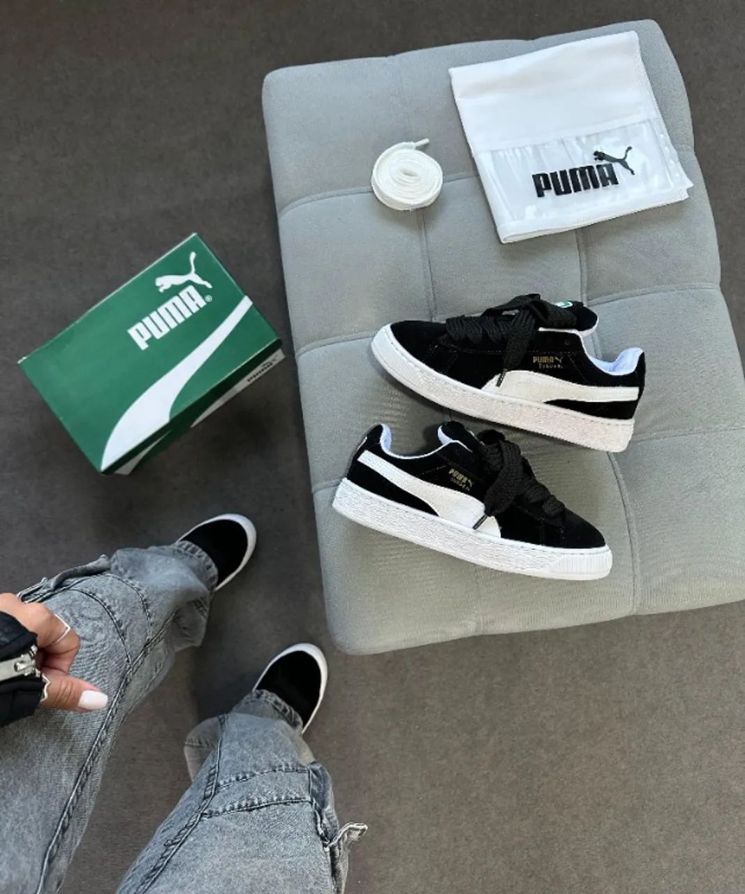Tenis Puma Xl Preto Branco - Foto 4
