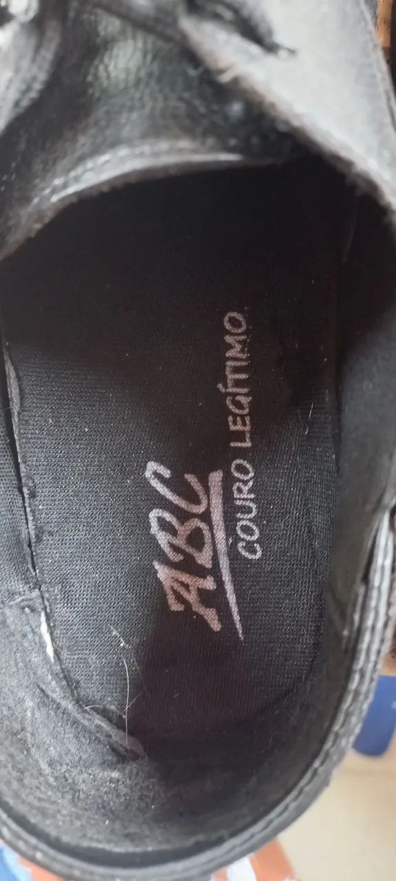 Sapato de couro legítimo preto n.43 - Foto 4