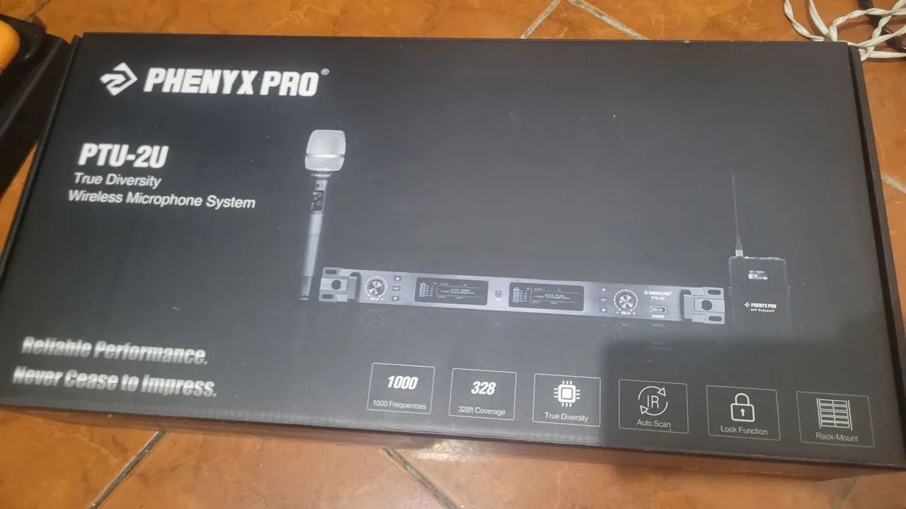 Kit Microfones sem fio Phenyx Pro PTU-2U