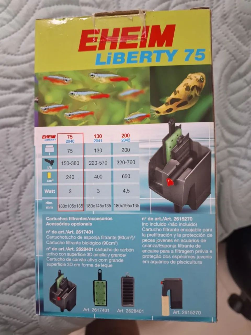 Filtro Hang-On Eheim Liberty 75 com aquário de 23 Litros e luminária  - Foto 2