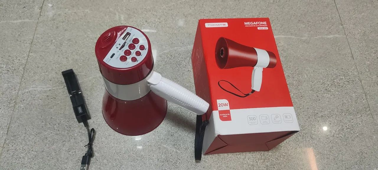 Megafone tomate 20w recarregável  - Foto 2