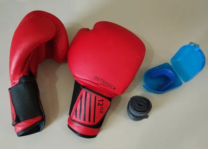 Luvas de Boxe - Kit (Luvas + Faixa + Protetor Bucal) - Foto 2