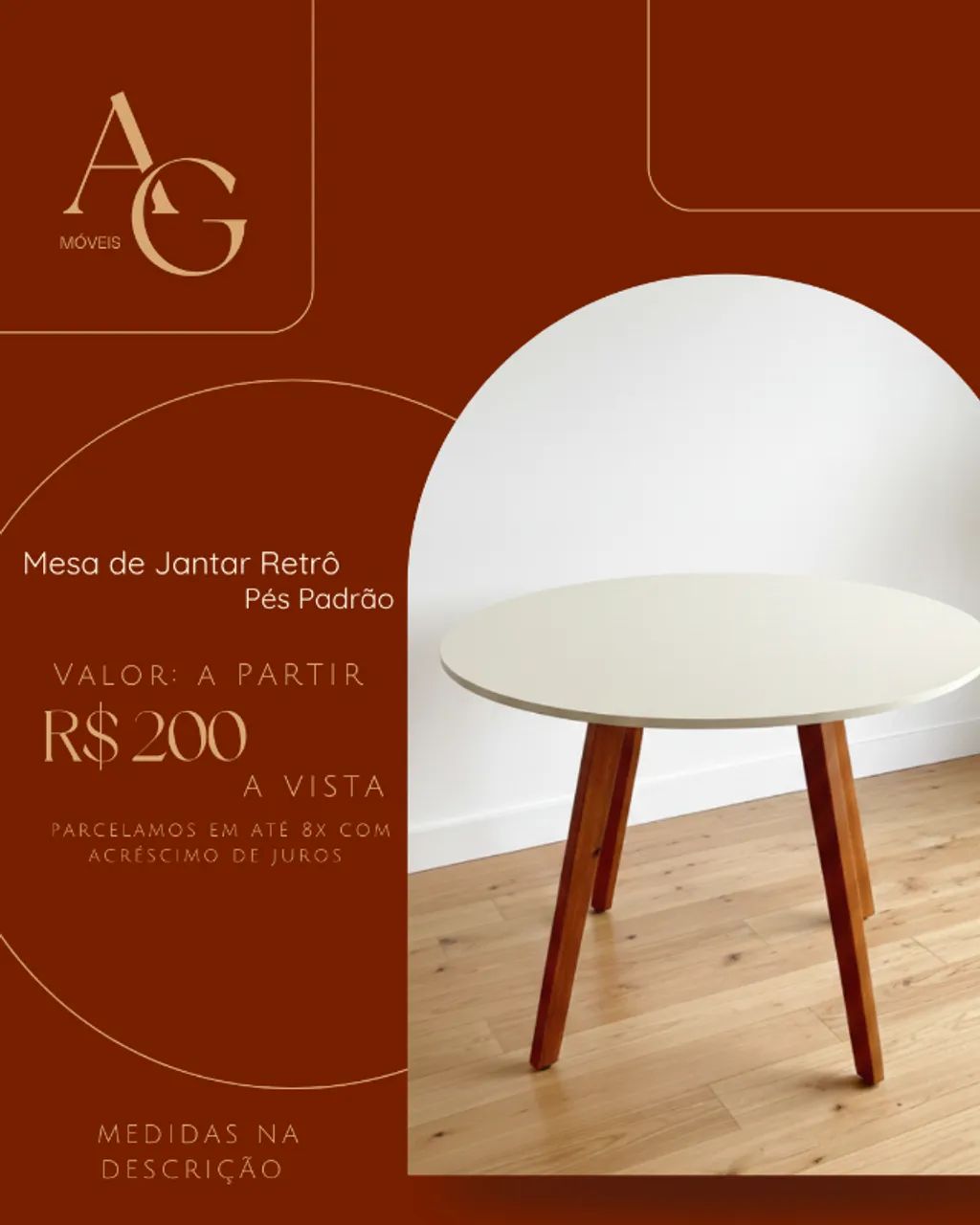 Mesa de Jantar Redonda - Padrão