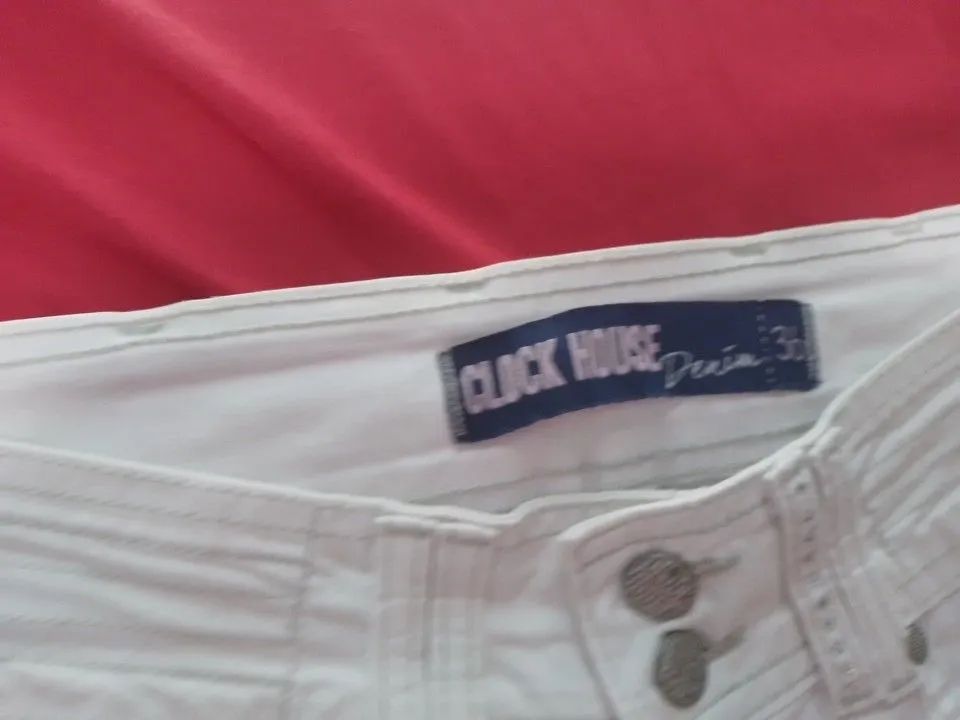 Calça jeans feminina branca número 36 - Foto 3